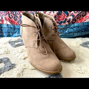 Universal Thread Women's Microsuede Wedge Bootie